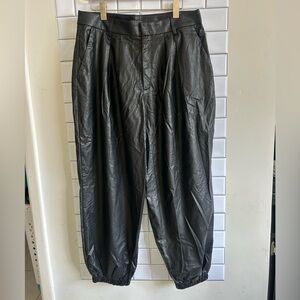 Banana Republic Black Faux Leather size 12